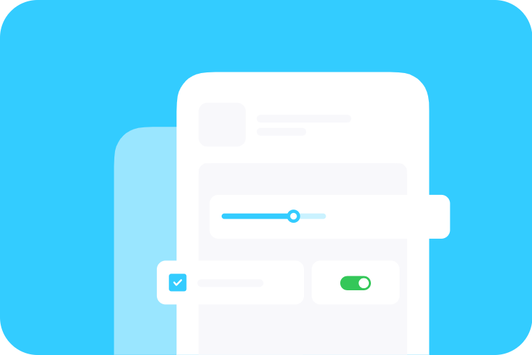 Mobile app mockup